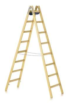 Двухсторонняя деревянная стремянка Zarges Z600 2х10 40050 - фото 100172