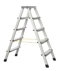 Двухсторонняя анодированная стремянка Zarges Z600 2x5 41265 - фото 100250