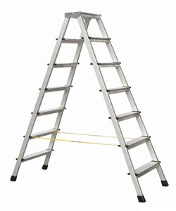 Двухсторонняя анодированная стремянка Zarges Z600 2x7 41267 - фото 100252