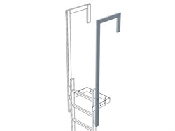 Стойка-поручень Zarges на спуске, с отогнутым концом 44049 - фото 100542