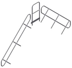 Поручень и перила площадки Zarges Z600, 6 ступеней, съемные 42359976 - фото 100773