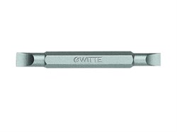 Двухсторонняя бита Witte Industrie Doppel-Bit 1/4" шлиц 0,8х5,5/шлиц 1,0х6х60 мм 29008 - фото 106347