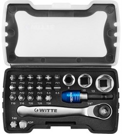 Набор бит Witte Bit-Ratchet-Set + трещёточный битодержатель 31200 - фото 106379