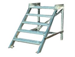 Алюминиевый трап с подмостком Krause передвижной, 800мм 2 ступени 45° 810373 - фото 11582