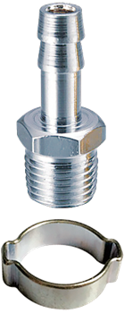 Переходник Fubag 1/4"М на елочку 12мм с обжимным кольцом 12x17мм - фото 128357