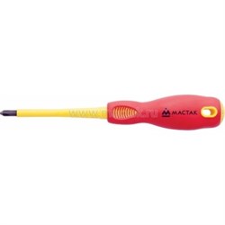 Диэлектрическая крестовая отвертка MACTAK Phillips 1х80 мм 041-01080E - фото 140075