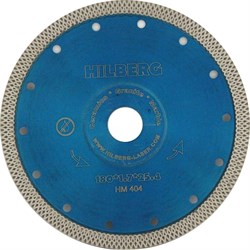 Алмазный отрезной диск Hilberg Турбо Ультратонкий Х-тип 180x25,4 мм Trio-Diamond HM404 - фото 154181