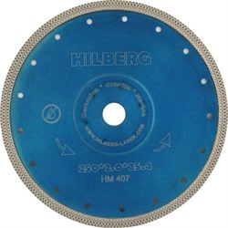 Алмазный отрезной диск Hilberg Турбо Ультратонкий Х-тип 250x25,4 мм Trio-Diamond HM407 - фото 154184