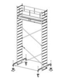 Алюминиевая вышка-тура Krause Stabilo 100 6,4м 741073 - фото 157217