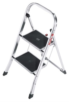 Стремянка сталь+алюминий Hailo K60 StandartLine 2 шир. ступени с ковриком 4392-801 - фото 158220