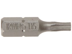 Бита-звездочка Irwin 1/4” T15х25, 10шт 10504352 - фото 172197