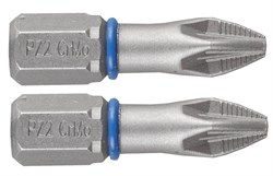 Торсионные крестовые биты Зубр Эксперт C1/4, PZ2x25мм, 2шт 26013-2-25-2 - фото 265590