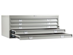 Металлическая картотека большого формата ПРАКТИК A0-05/1 (верх) S20299550102 - фото 282551