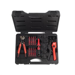 Универсальный набор для резки, снятия изоляции, опрессовки и монтажа проводов КВТ "UNI" с диэлектрическими битами - фото 287341