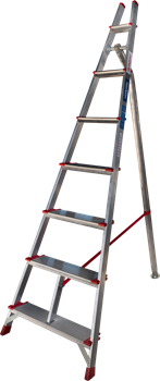 Алюминиевая садовая стремянка Новая Высота NV5191 8 ступеней 5191108 - фото 292019