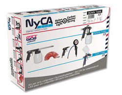Набор пневмоинструмента  NYCA/4 из нейлон-карбона ,5 предметов,бс. - фото 301189