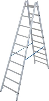 Алюминиевая двухсторонняя стремянка Krause Stabilo 2х10 124937 - фото 319545