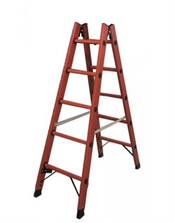 Двухсторонняя диэлектрическая стремянка Krause 2х5 819710 - фото 320668