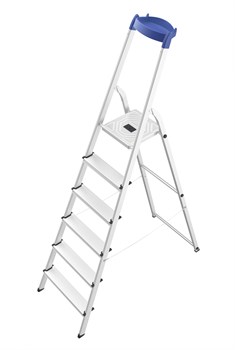 Стремянка L58E StandartLine 6 ступеней алюм., с лотком д.инструментов, Hailo, арт.8158-627, шт - фото 321329