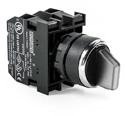 Переключатель EMAS 2-0-1 с фиксацией, белый, 2НО B101SL30B - фото 323063