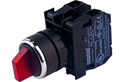 Переключатель EMAS 2-0-1 без фиксации, красный, 2НО B101SL32K - фото 323066