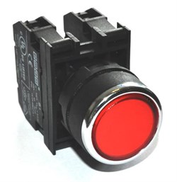 Нажимная кнопка EMAS круглая красная (1НО+1НЗ) B102DK - фото 323131