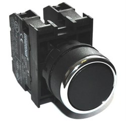 Нажимная кнопка EMAS круглая черная (1НО+1НЗ) B102DH - фото 323135