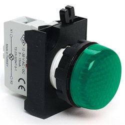 Сигнальная арматура EMAS зеленая со светодиодом 100-230В AC CP0Y0XY - фото 323759