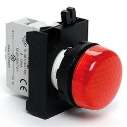 Сигнальная арматура EMAS красная со светодиодом 220В DC CP0O0XK - фото 323760