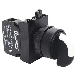 Переключатель EMAS 0-1 с фиксацией (1НО) с LED синий (100-250В DC) CP1M0S20 - фото 324148