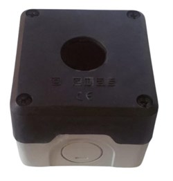 Корпус поста EMAS 1-кнопочный черно-серый P1BOS - фото 326851