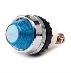 Сигнальная арматура EMAS 22мм синяя с конической линзой и неоновой лампой 230V AC S220NM - фото 327187