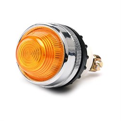 Сигнальная арматура EMAS 22мм желтая с конической линзой и неоновой лампой 230V AC S220NS - фото 327188