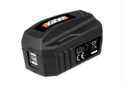 USB адаптер для аккумуляторов WORX POWERSHARE 20В - фото 332852