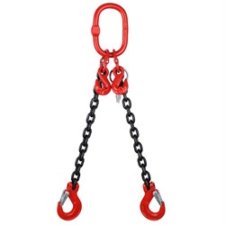 Строп цепной TOR 2СЦ г/п 5,0 т 4,0 м с укорачивающимися крюками (звено 160Х90), шт - фото 356858