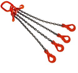 Строп цепной TOR 4СЦ г/п 4,25 т 15,0 м с укорачивающими и самозакрывающимися крюками, шт - фото 358677