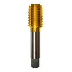 Машинно-ручной однопроходный метчик ПрофОснастка Эксперт №741 P6M5 HSS M2 TiN (6542), ISO 529 М30x1,5 50211116 - фото 384765