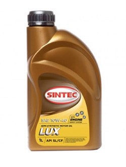 Масло SINTEC Люкс SAE 10W-40 API SL/CF канистра 1л/Motor oil 1l can - фото 391690