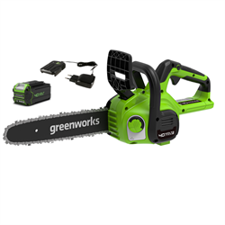 Цепная пила аккумуляторная GREENWORKS G40CS30IIK4, 40V, 30 см, с 1 АКБ 4АЧ и ЗУ - фото 405224
