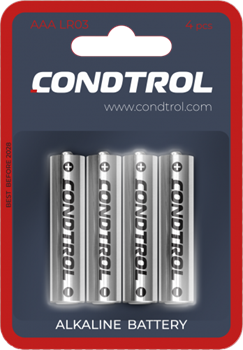 Щелочная батарея Condtrol AAA LR03 4шт
