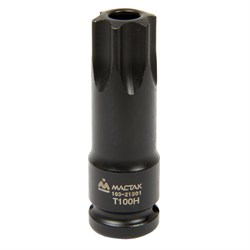 Насадка (бита) торцевая 1/2", TORX TR, T100H, L=78 мм, для шкива распредвала МАСТАК 103-21301 103-21301 - фото 676310