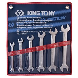 Набор рожковых ключей, 8-19 мм, 6 предметов KING TONY 1106MR01 TONY - фото 676998
