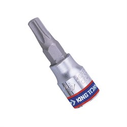 Насадка (бита) торцевая 1/4", Torx, T10, L = 37 мм, с отверстием KING TONY 203710 Tony - фото 678175