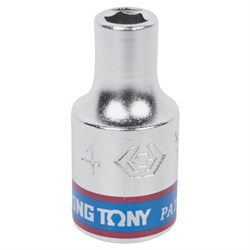 Головка торцевая стандартная шестигранная 1/4", 4 мм KING TONY 233504M TONY - фото 678309