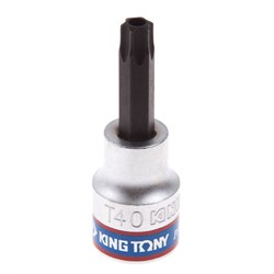 Насадка (бита) торцевая 3/8", Torx, T40, L = 50 мм, с отверстием KING TONY 302740 Tony - фото 678502
