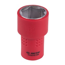 Головка торцевая диэлектрическая шестигранная 3/8", 19 мм KING TONY 3335VE19M TONY - фото 678730