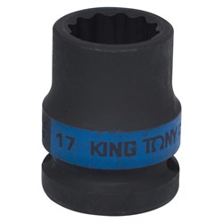 Головка торцевая ударная двенадцатигранная 1/2", 17 мм KING TONY 453017M TONY - фото 680114