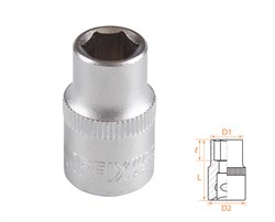 Головка торцевая стандартная шестигранная 3/8", 9 мм AFFIX AF00030009 AF00030009 - фото 682394