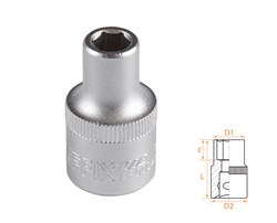 Головка торцевая стандартная шестигранная 1/2", 8 мм AFFIX AF00040008 AF00040008 - фото 682408