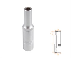 Головка торцевая глубокая шестигранная 1/4", 5 мм AFFIX AF00120005 AF00120005 - фото 682437